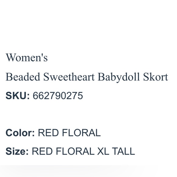 🎉 HP 11/30 🎉 Abercrombie & Fitch Floral Beaded Sweetheart Babydoll Skort Dress - Picture 8 of 8